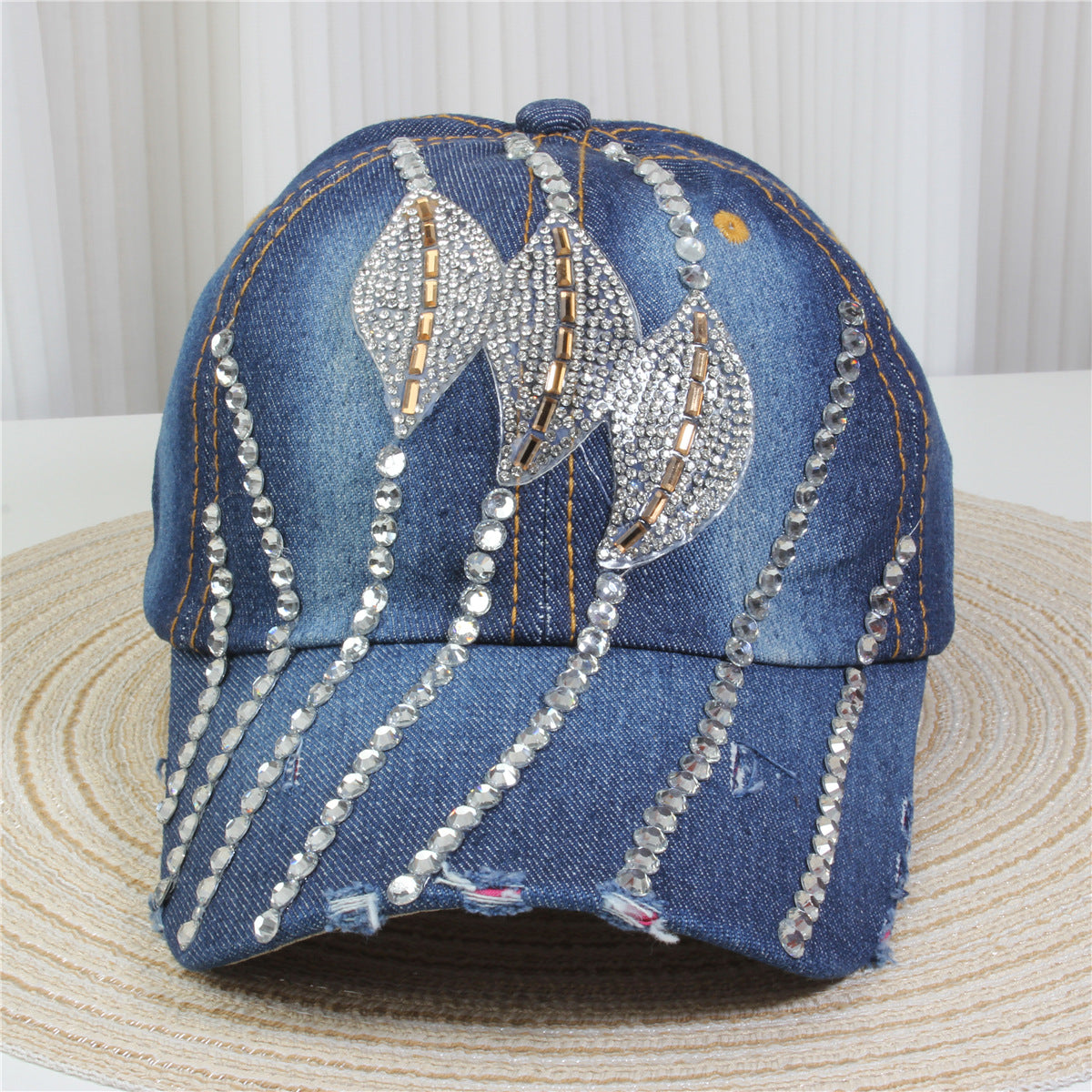 Wholesale British Denim Diamond Casual Baseball Cap
